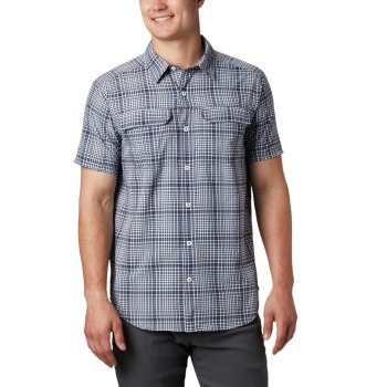 Columbia Overhemd Heren, Silver Ridge Short Sleeve Seersucker Donkerblauw, 19EHKLGCA